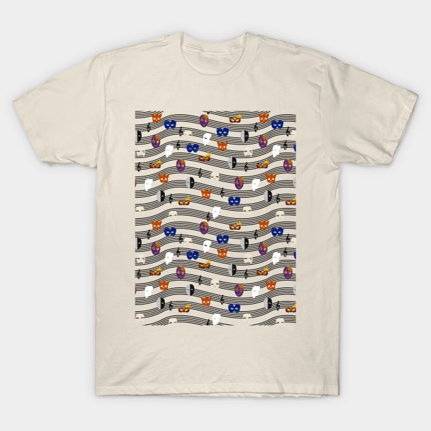 Masquerade Pattern T-Shirt by SpectreSparkC